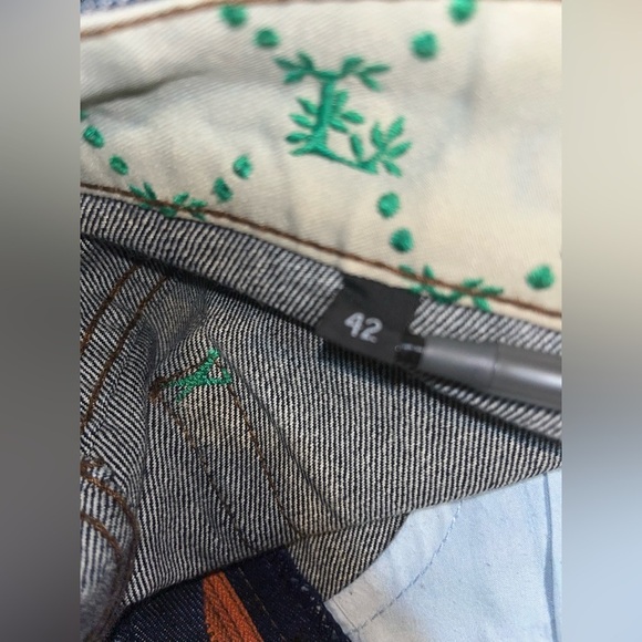 Vintage LRG Jeans by Lrg Roots and Equipment Men Embroidered Hip Hop 42x34 Baggy - Picture 9 of 9